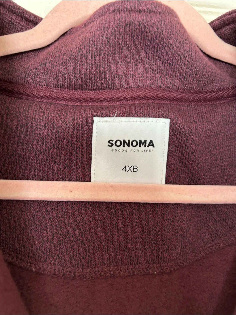 Big & Tall 4XB Sonoma Goods for Life Sweater Fleece Quarter Zip Pullover, Men's